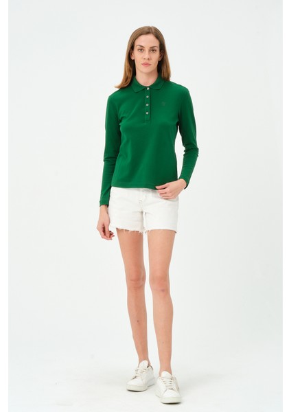 kadın Regular Fit Polo Yaka T-Shirt fiyatları