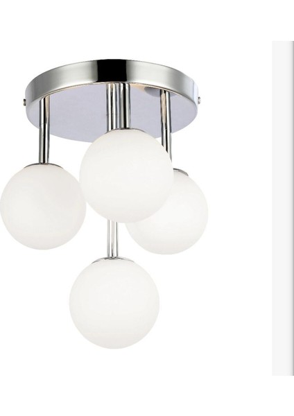 Mylights Tavan Salon Pturma Odası Mutfak Hol Antre Koridor Avize Modern Spor Plofonyer Beyaz pal Avize Krom Kaplama(Cam renkleri mevcuttur)