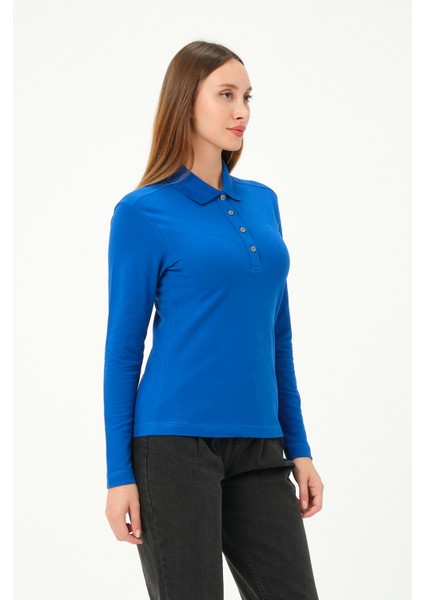 kadın Regular Fit Polo Yaka T-Shirt