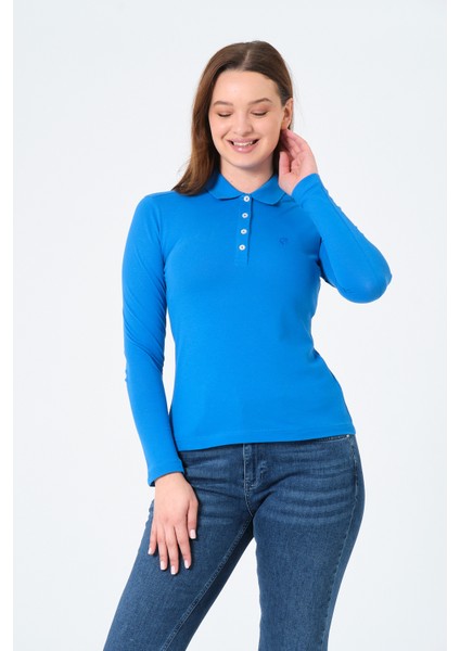 kadın Regular Fit Polo Yaka T-Shirt fırsatları
