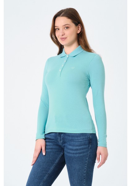kadın Regular Fit Polo Yaka T-Shirt modelleri