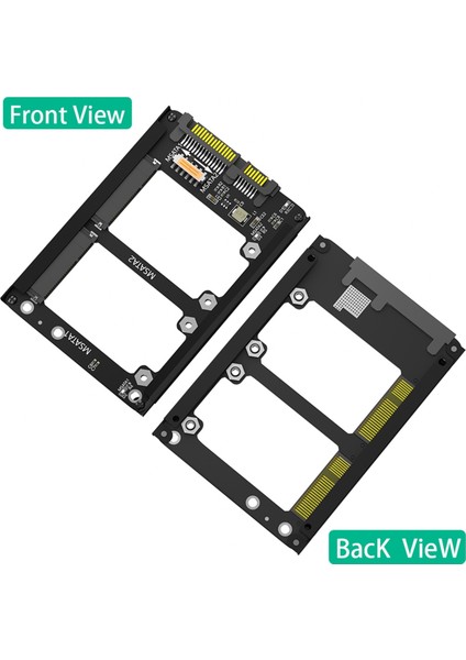 Çerçeve Braketli Çift Msata Ssd'den 2.5 Inç Sata Iıı'e - Msata Ssd'yi 7 mm 2.5 Inç Sata Sürücüsü Olarak Tutun (Yurt Dışından)