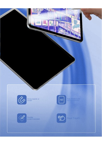 iPad Pro 11 Inç Için Kağıt Manyetik Ekran Koruyucu Çıkarılabilir Manyetik Film iPad Pro Ekran Koruyucuları (Yurt Dışından)