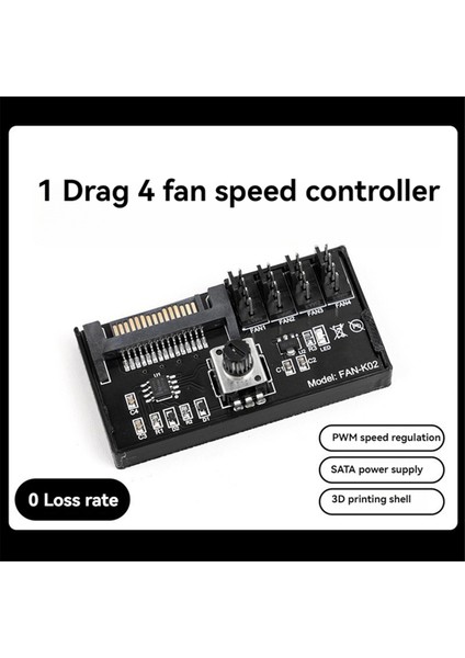 Pwm Fan Hız Kontrolörü Yüksek Güç Sata Dc Güç 4pin Fan Regülatörü Nas Sunucusu Fan Hız Kontrolü 4 Yollu Pwm Fan Regülatörü (Yurt Dışından)