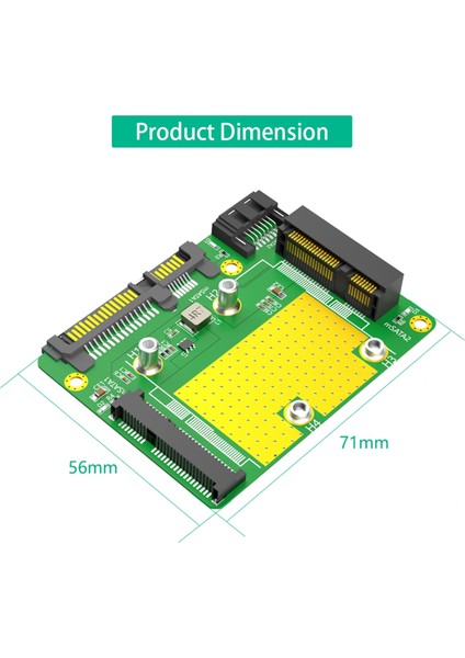 Masaüstü Bilgisayar Için Çift Msata Ssd'den Çift Sata3 Adaptör Kartı (Yurt Dışından)