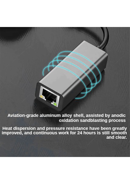 Type-C - Ethernet Adaptörü Type-C - RJ45 Arayüz Dönüştürücü Her Türlü Dizüstü Bilgisayar Için Gümüş (Yurt Dışından)