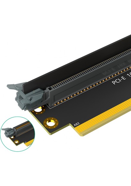 Pcı-E 16X 3.0 90 Derece Ters Erkekten Dişi Yükseltici Kart 2u Sunucu Için (Kurulum Yönü Cpu'ya Doğru) (Yurt Dışından)