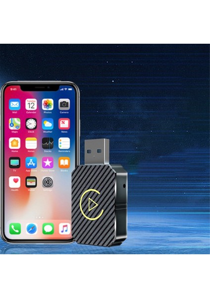 2'si 1 Arada Carplay Box Android Auto Kablosuz Carplay Dönüştürücü Araba Android Akıllı Kutu Kablosuz Adaptör Araba Adaptörü (Yurt Dışından)