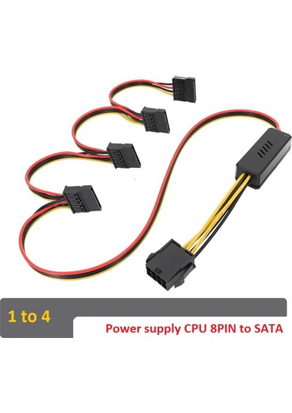 Anakart Cpu 8-Pin Sabit Sürücü Kablosu Cpu 8pın Sata Sabit Sürücü Güç Kaynağı Kablosu 12V Sata Sabit Sürücü Kablosu (Yurt Dışından)