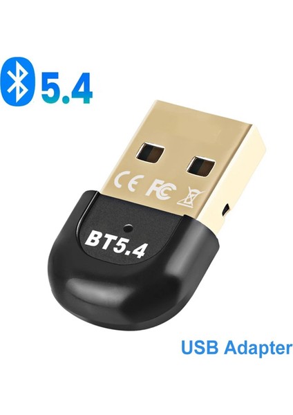 USB Bluetooth 5.4 Adaptörü Pc Kablosuz Fare Klavye Hoparlör Müzik Ses Alıcı Verici Bluetooth Adaptörü (Yurt Dışından)