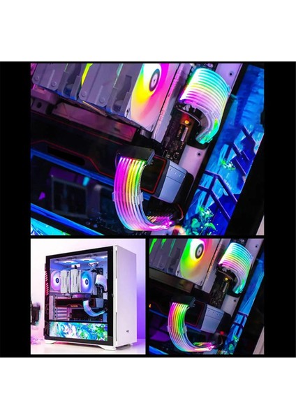 Argb Güç Kaynağı Uzatma Kablosu 24PIN Kablo Anakart Rgb Uzatma Kablosu Bilgisayar Için (Yurt Dışından)