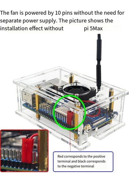 Orange Pi 5 Max Şeffaf Akrilik Kabuk Fan Isı Emici Orange Pi Kabuk Koruyucu Kılıf (Yurt Dışından)