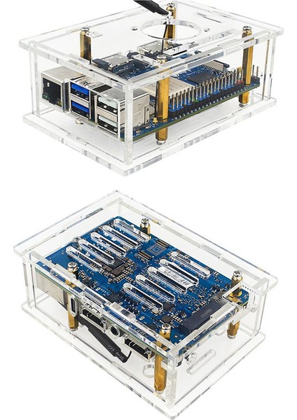 Orange Pi 5 Max Şeffaf Akrilik Kabuk Fan Isı Emici Orange Pi Kabuk Koruyucu Kılıf (Yurt Dışından)