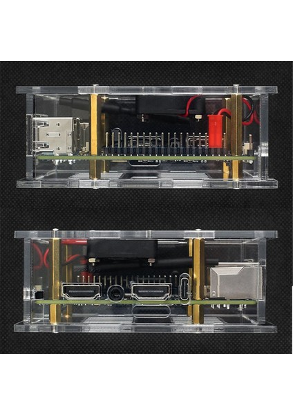 Orange Pi 5 Max Şeffaf Akrilik Kabuk Fan Isı Emici Orange Pi Kabuk Koruyucu Kılıf (Yurt Dışından)