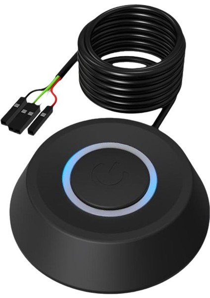 1.8m Bilgisayar Masaüstü Anahtarı Pc Anakart Harici Başlatma Güç Açma/kapama Düğmesi Uzatma Kablosu Yuvarlak Başlatma Anahtarı (B) (Yurt Dışından)