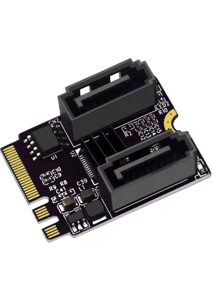 M2'den Sata3.0 Genişletme Kartı Key A+E Wıfı M.2'den Sata HDD Adaptörüne Sürücüsüz JMB582 Adaptör Kartı (Yurt Dışından)
