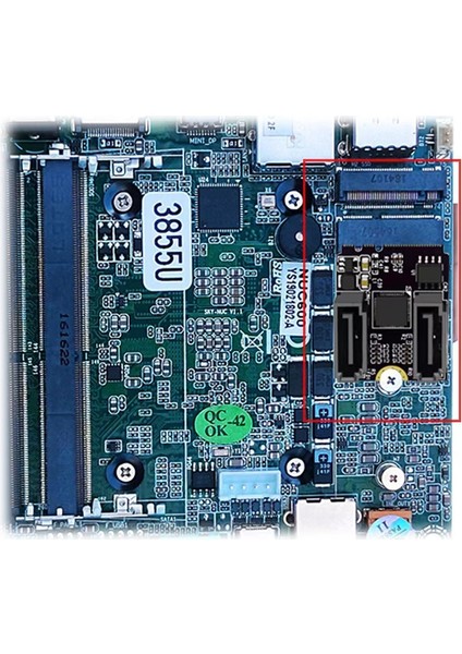 M2'den Sata3.0 Genişletme Kartı Key A+E Wıfı M.2'den Sata HDD Adaptörüne Sürücüsüz JMB582 Adaptör Kartı (Yurt Dışından)