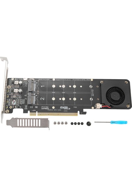 Adaptör Kartı PCIEX16 - M.2 M-Key NVMEX4SSD Dizi Genişletme Adaptörü Ayırıcı Kart 2u Sunucu Aksesuarları (Yurt Dışından)