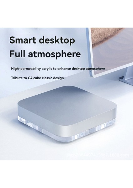 Mac Mini ve Mac Studio Için Masaüstü Toz Geçirmez Stand Şeffaf Akrilik Tutucu Soğutma Isı Dağıtımı Montaj Aksesuarları (Yurt Dışından)