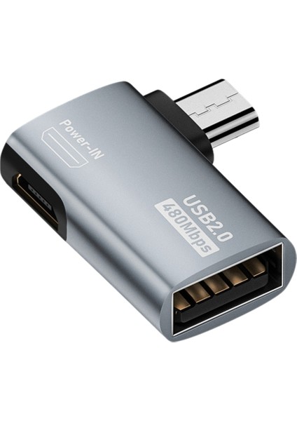 4K Otg Kablo Adaptörü Güç Sağlayan Açı Tasarımlı Mikro Usb'den Usb'ye. Tablet, Tv (Sağ) Için Uygundur (Yurt Dışından)