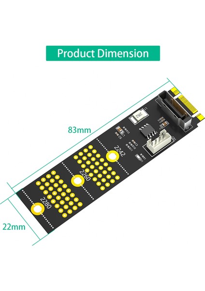 Ngff(M.2) Anahtar B+M /b - Sata 2.5 Inç Adaptörü (Yurt Dışından)