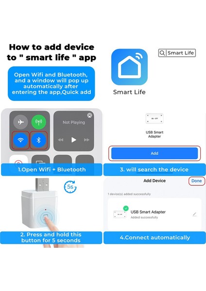 Tuya Akıllı Wifi USB Adaptörü 5V 2A Wifi USB Güç Adaptörü Akıllı Ev Otomasyonu Için Yandex Alexa Hey Google (Yurt Dışından)