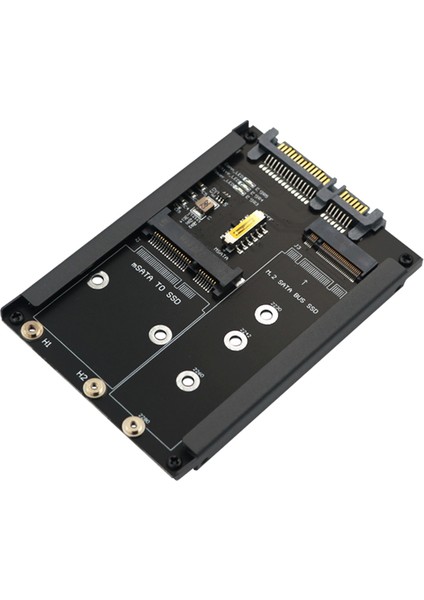 2ın1 Msata + B Anahtarı/b+M Anahtarı M.2 Ssd'den 2.5 Sata Adaptör Kartına Muhafaza Soketi ile M2 Ngff Sata3 2230 2242 2260 2280 (Yurt Dışından)