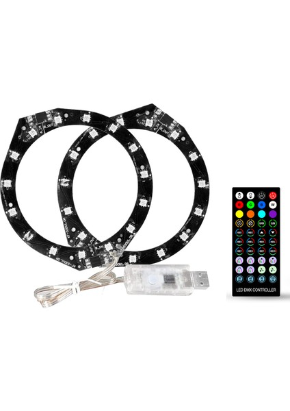 Ps5 Konsol Işık Çubuğu Çıkartmaları Için Uzaktan Kumandalı 8 Renkli Rgb Atmosfer Işığı Ps5 Ana Bilgisayar Işık Şeridi LED Etiketi (Yurt Dışından)