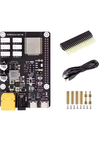 Motor Sürücü Kartı DDSM400 Motor Sürücü Hat Wifi Kablosuz Raspberry Pi Için ESP32-WROOM-32 Tabanlı (Yurt Dışından)