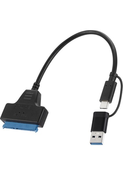 Typec+Usb 3.0 - Sata Sabit Disk Adaptör Kablosu 2,5/3,5 Inç Mobil Sabit Disk Için Sabit Disk Sürücü Dönüştürücü (Yurt Dışından)