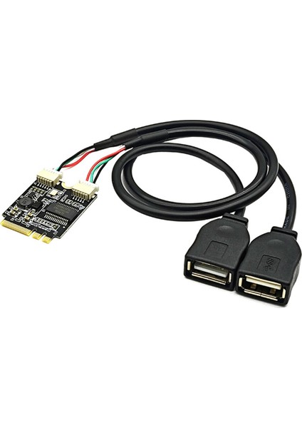 Genişletme Adaptörü Kartı M2 Wıfı Anahtarı A/eto USB Adaptör Kartı Dizüstü Bilgisayar Anakartı Ngff Çift Portlu Usb2.0 Genişletme Kartı A (Yurt Dışından)