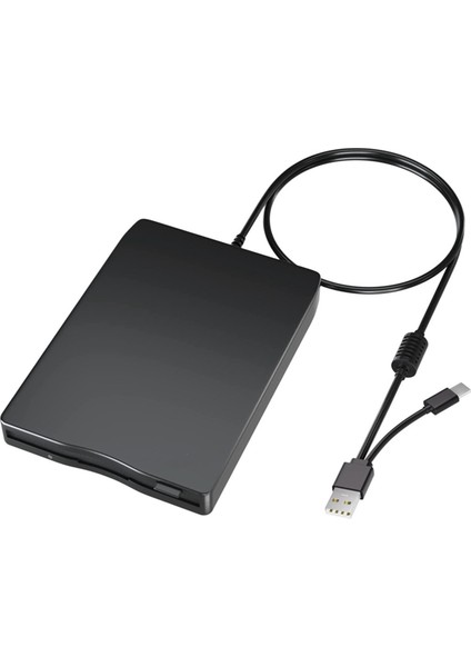 USB Disket Okuyucu Disket Sürücüsü Çift Arayüz Harici USB C Disket Sürücüsü Pc Dizüstü Bilgisayar Masaüstü (Yurt Dışından)