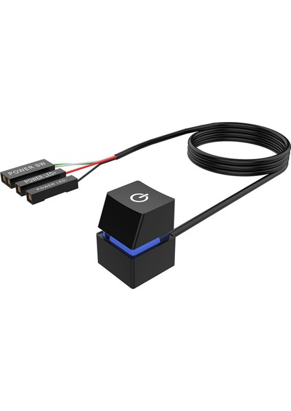 Bilgisayar Masaüstü Anahtarı Renkli LED Pc Anakart Harici Başlatma Güç Açma/kapama Düğmesi Uzatma Kablosu Ofis Için A (Yurt Dışından)