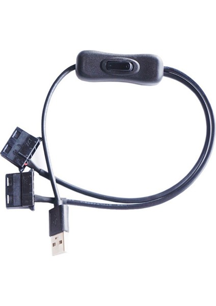 USB 5V'DEN Çift 4pın Molex Fan Adaptör Kablosu ile Anahtar Y Ayırıcı Bilgisayar Kasası Masaüstü Pc Kasa Soğutması (Yurt Dışından)