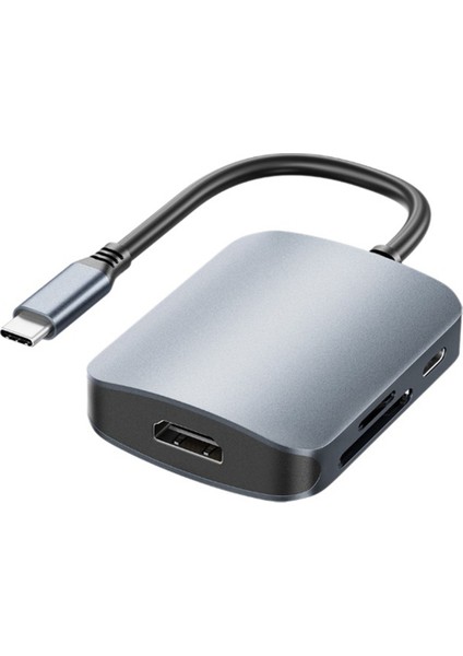 6'sı 1 Arada USB C Hub Type C 3.0 Adaptörü HDMI Uyumlu Sd Tf Kartı Pd Hızlı Şarj Cihazı Ayırıcı USB Yerleştirme Istasyonları Hub (Yurt Dışından)