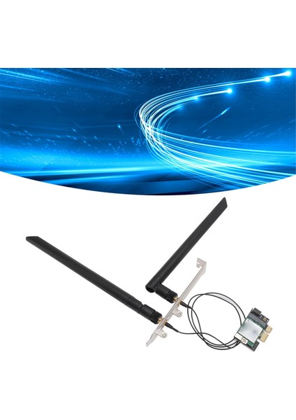 2.4g/5g Kablosuz Wifi Ağ Kartı Bluetooth4.0 Pcı-E 1x Masaüstü Wifi Adaptör Kartı Çift Bant Kablosuz Masaüstü 2 Anten (Yurt Dışından)