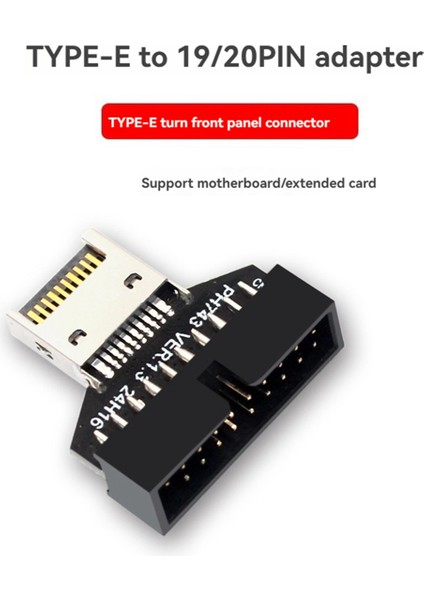 Usb3.2 Type-E 20PIN - USB 19P Şasi Ön USB Type A Type C Masaüstü Anakart Için Uzatma Adaptörü (Yurt Dışından) modelleri