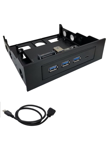 4 Portlu Ön Panel Hub 6gbps Dahili Metal USB Hub Usb-Cand3 USB 3.0 Portlu Bilgisayar Optik Sürücü Ön Panel (Yurt Dışından)