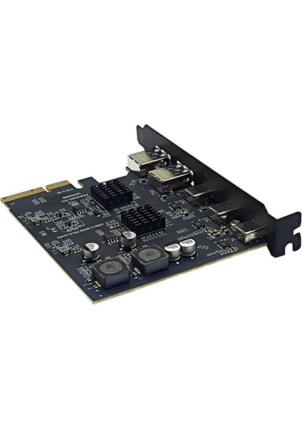 Pcı Express X4 - 3 Port Type C + 2 Port Usb3.2 Gen2 10GBPS Adaptör ASM3142 + VL822 Çip Pcıe USB Genişletme Kartı (Yurt Dışından)