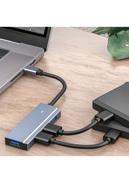USB C Dizüstü Bilgisayar Yerleştirme Istasyonu, 4'ü 1 Arada Tip C Hub, Dizüstü Bilgisayarlar, Tabletler, Telefonlar Için 4 Usb3.0 Çoklu Bağlantı Noktalı Adaptör (Yurt Dışından)