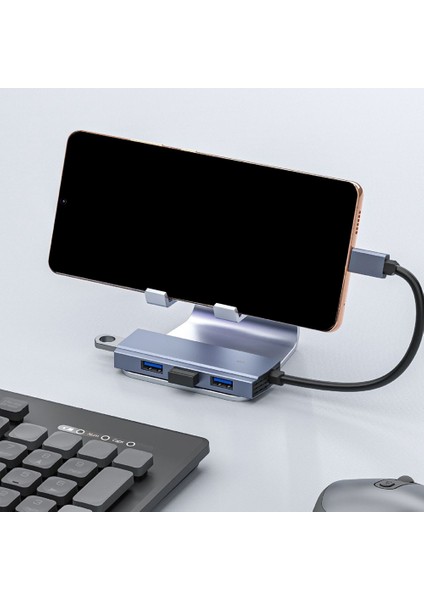 USB C Dizüstü Bilgisayar Yerleştirme Istasyonu, 4'ü 1 Arada Tip C Hub, Dizüstü Bilgisayarlar, Tabletler, Telefonlar Için 4 Usb3.0 Çoklu Bağlantı Noktalı Adaptör (Yurt Dışından)