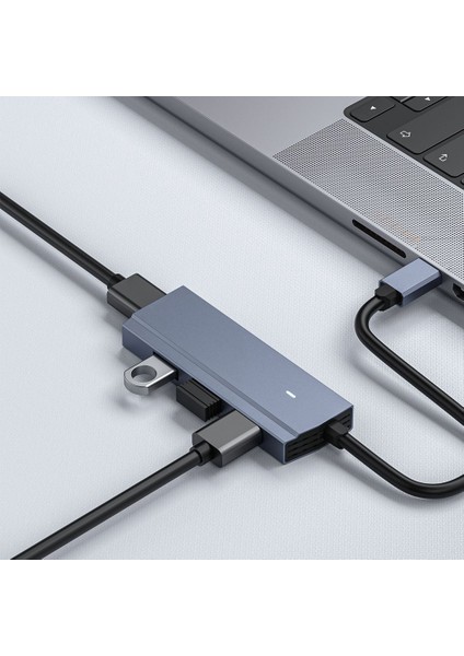 USB C Dizüstü Bilgisayar Yerleştirme Istasyonu, 4'ü 1 Arada Tip C Hub, Dizüstü Bilgisayarlar, Tabletler, Telefonlar Için 4 Usb3.0 Çoklu Bağlantı Noktalı Adaptör (Yurt Dışından)
