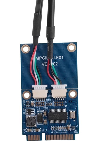 Pcı-E Genişletme Kartı Mını Pcı-E - Çift Portlu Usb2.0 Adaptör Kartı Anakart Veya Mını Pcıe Arayüzlü Dizüstü Bilgisayar Için (Yurt Dışından)