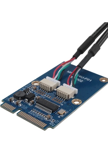 Pcı-E Genişletme Kartı Mını Pcı-E - Çift Portlu Usb2.0 Adaptör Kartı Anakart Veya Mını Pcıe Arayüzlü Dizüstü Bilgisayar Için (Yurt Dışından)
