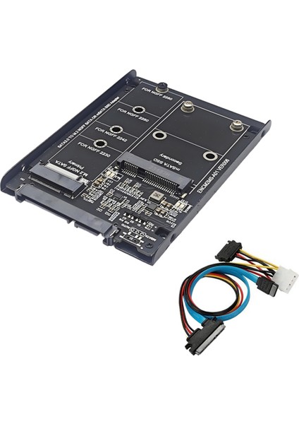 SSD Kasa Muhafazası M2 Sata + Msata'dan Sata3.0'a 6gb Adaptör Yükseltici Kart Kartı Metal Soket Desteği M.2 Sata SSD (Yurt Dışından)