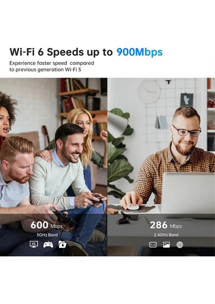 AX900 USB Wifi 6 Bluetooth 5.4 Adaptörü 2'si 1 Arada Dongle Çift Bant 2.4g ve 5ghz Ağ Kablosuz Alıcı W10/11 Için Sürücü (Yurt Dışından)
