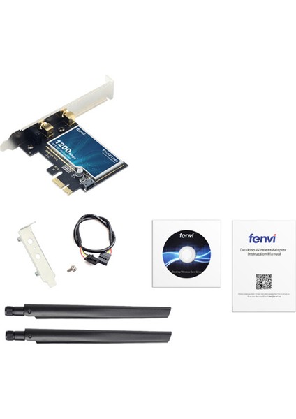 1200M Wifi5 Kablosuz Ağ Kartı 4.2 Bluetooth 2.4g+5g Çift Bant Masaüstü Dahili Pcı-E Wıfı Çok Fonksiyonlu Alıcı (Yurt Dışından)