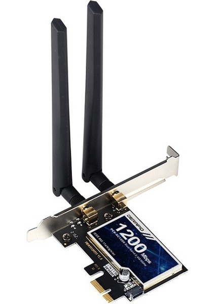 1200M Wifi5 Kablosuz Ağ Kartı 4.2 Bluetooth 2.4g+5g Çift Bant Masaüstü Dahili Pcı-E Wıfı Çok Fonksiyonlu Alıcı (Yurt Dışından)