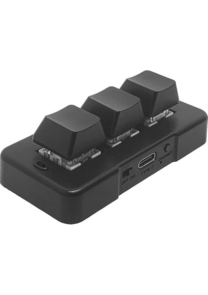 MK321G 3 Tuşlu Mini Özelleştirilmiş Mekanik Klavye Mavi Anahtar USB ve 2.4g Kablosuz Çift Modlu Osu Oyun Multimedya Siyah (Yurt Dışından)