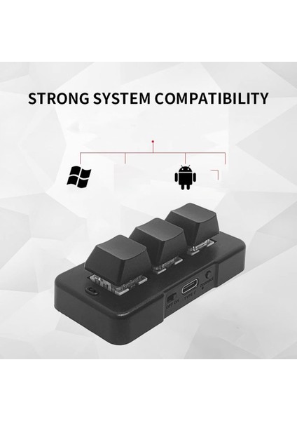 MK321G 3 Tuşlu Mini Özelleştirilmiş Mekanik Klavye Mavi Anahtar USB ve 2.4g Kablosuz Çift Modlu Osu Oyun Multimedya Siyah (Yurt Dışından)